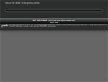 Tablet Screenshot of ecurie-des-bergers.com